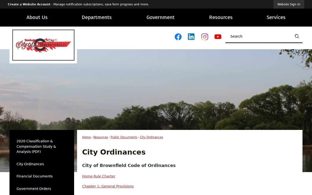 Terry County Brownfield court records ordinance index